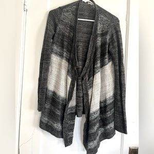 Sonoma open shawl sweater S grey/black gradient